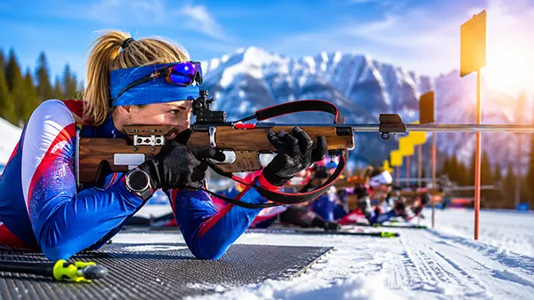 Biathlon shooting range